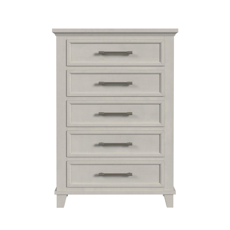 Sneed 5-Drawer Chest in Ivory, Beige