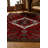Guria Burgundy Oriental Vintage Look Machine Printed Cotton Chenille Area Rug-1679080048