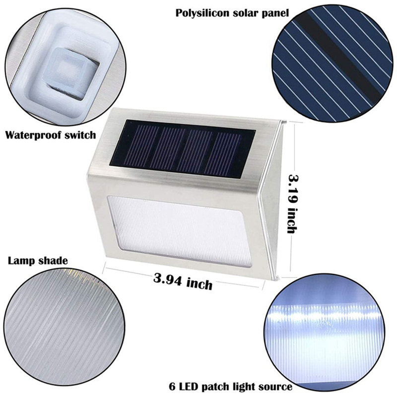 Ensemble de lumières DEL blanches à basse tension intégrées à énergie solaire