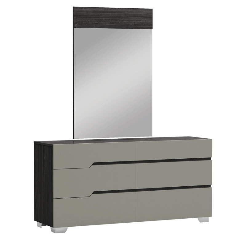 Commode double 62 po 6 tiroirs Honeyville