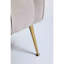 Chaise d'appoint rembourrée et beige - Design moderne, pieds en métal de couleur dorée, cinq variations de couleurs pour les sièges décoratifs, Design