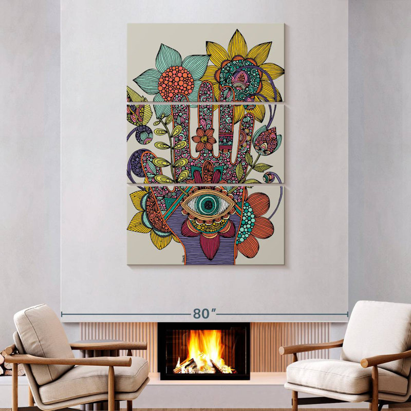 Adella Hamsa Eye, H 74 po x l 48 po