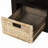 Rustic Storage Bench with 3 Drawers and 3 Rattan Baskets-180197936