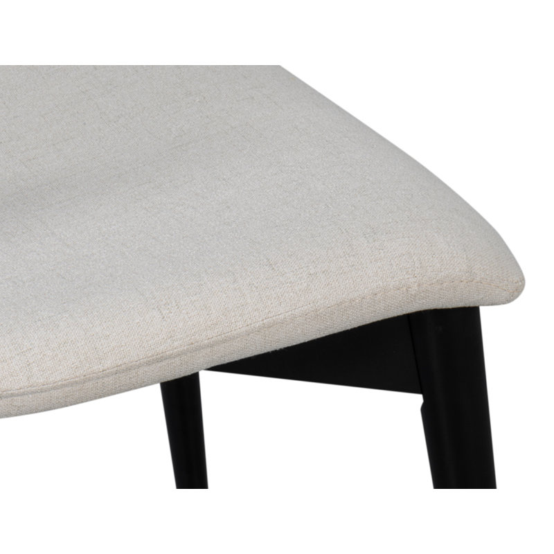 Chaise d'appoint en tissu Contour en noir / ivoire