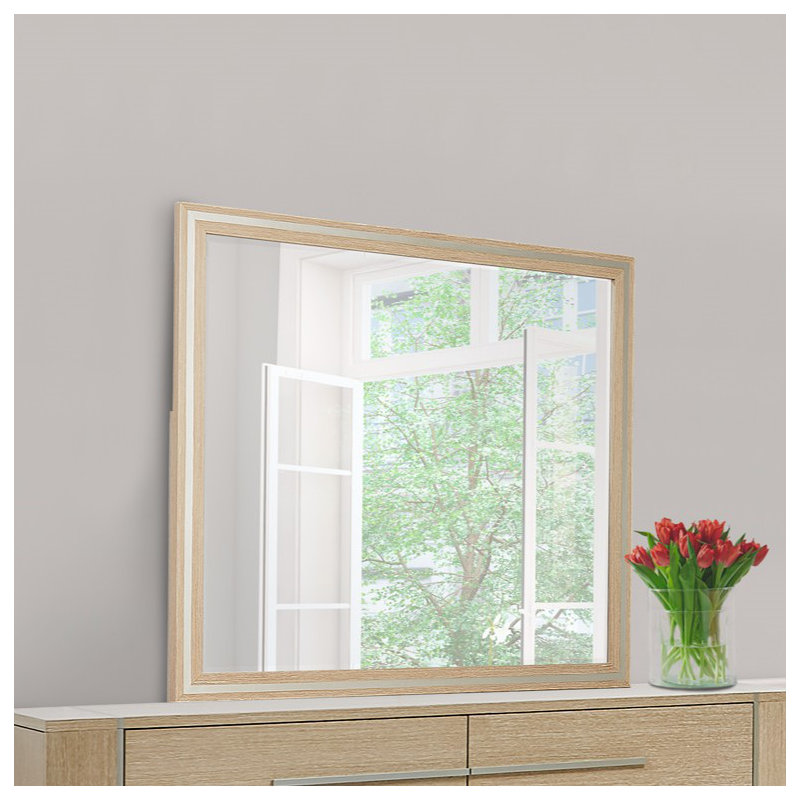 Laguna Ridge Flat Solid Wood Beveled Mirror