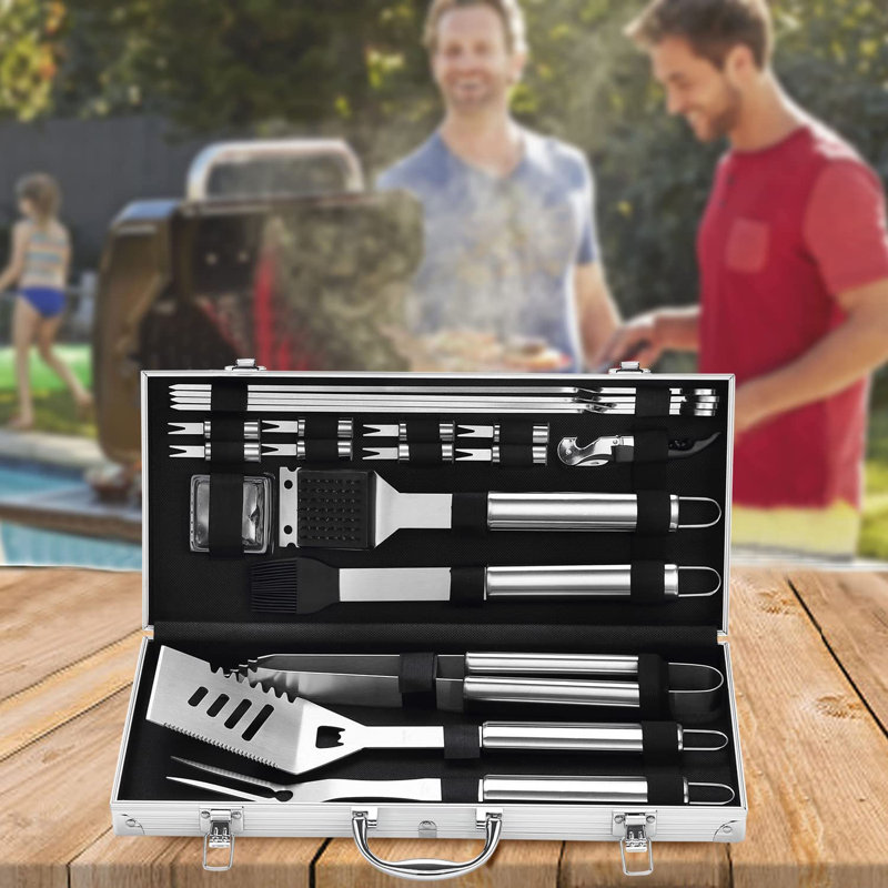 Ensemble d'outils de cuisson en acier inoxydable, Argent argent