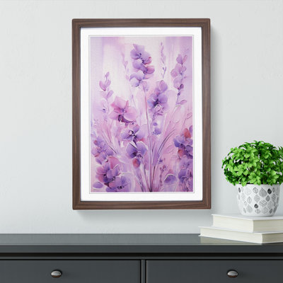 Lavender Flower Abstract Art - Framed Print