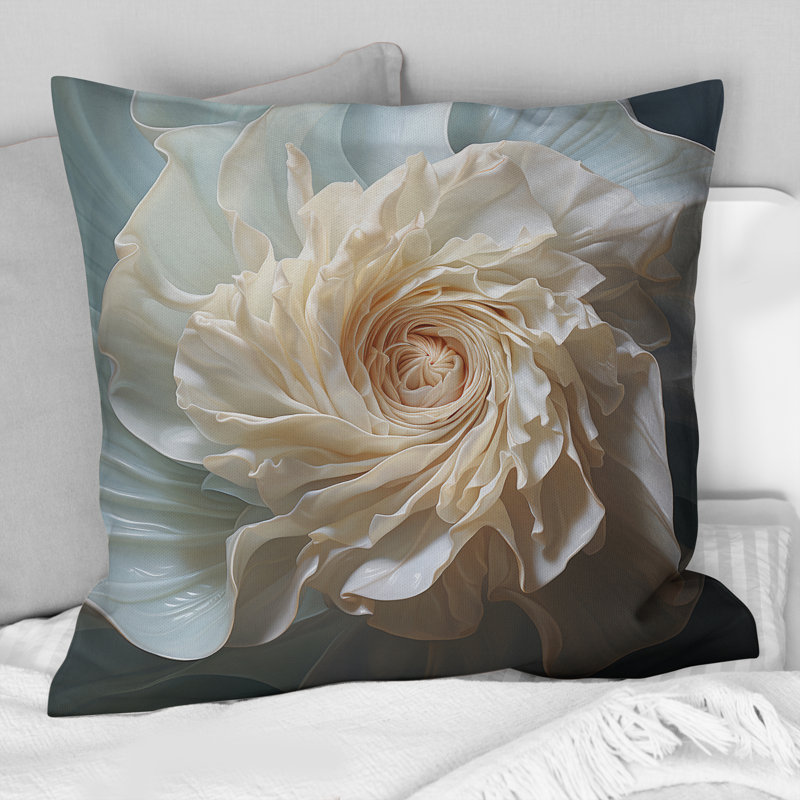 Seashell Monochromatic Whispers II - Seashell Printed Throw Pillow