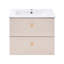 Wanlin 60 mm Wall Mounted Single Vanity with Integrated Ceramic Basin
