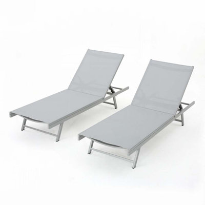 Ensemble de chaises longues inclinables 77,5 po Kelia