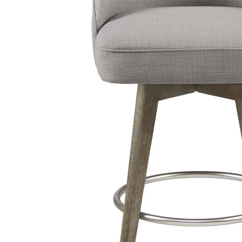 Tabouret de comptoir avec siège pivotant, Tabouret de comptoir (siège d'une hauteur de 25,7, Gris