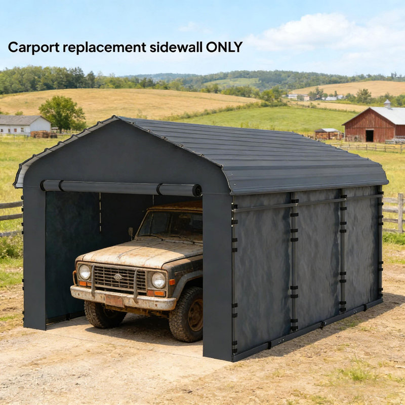 Housse de remplacement latérale imperméable, panneau de remplacement pour abri d'auto (seulement pour abri d'auto)