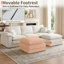 Canapé modulaire en L 104 po avec repose-pieds mobile et assise profonde 104 po Chenille-434428521