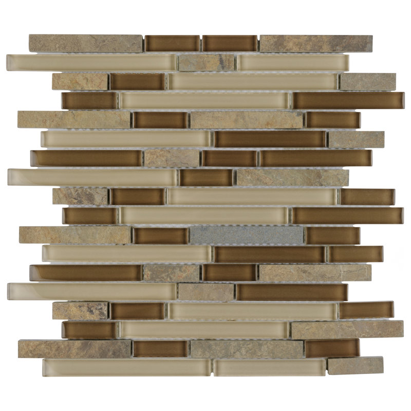 Tessera Piano Brixton 11-3/4" x 11-7/8" Glass Mosaic Tile