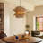 1-Light Pendant Lights Brown Flower Rattan-516843057