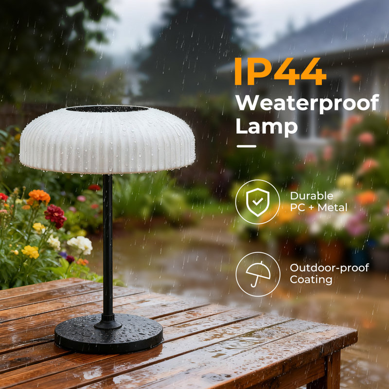 Lampe de table solaire à DEL avec interrupteur tactile et capteur de mouvement, lanterne intérieure / extérieure