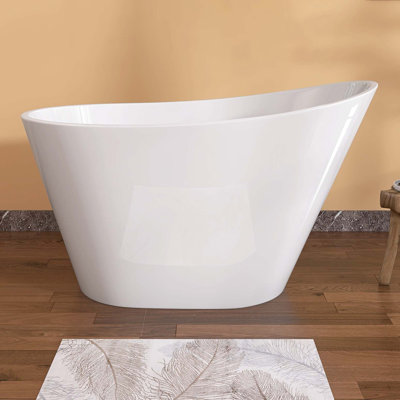 Free Standing Tub 51 Inch Deep Soaking Oval Shape Acrylic Freestanding Bathtub With Integrated Slotted Overflow -  ZEAFIVE, Bathtub 29-51GW