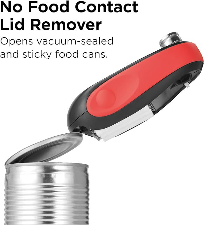 Red and Black Battery Operated Electric Can Opener