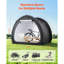Ventilateur de tente de rangement pour vélo d'extérieur - en forme imperméable pour 4 à 5 vélos avec double revêtement, tissu enduit argent 210D, conception arquée, structure en fibre de verre renforcée, stabilisation triangulaire en plusieurs points
