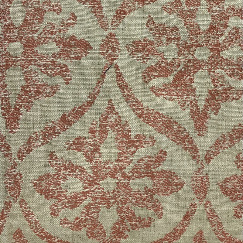 Flowers Linen Indoor/Outdoor Pillow Cover & Insert, 24" x 24", Beige, Red