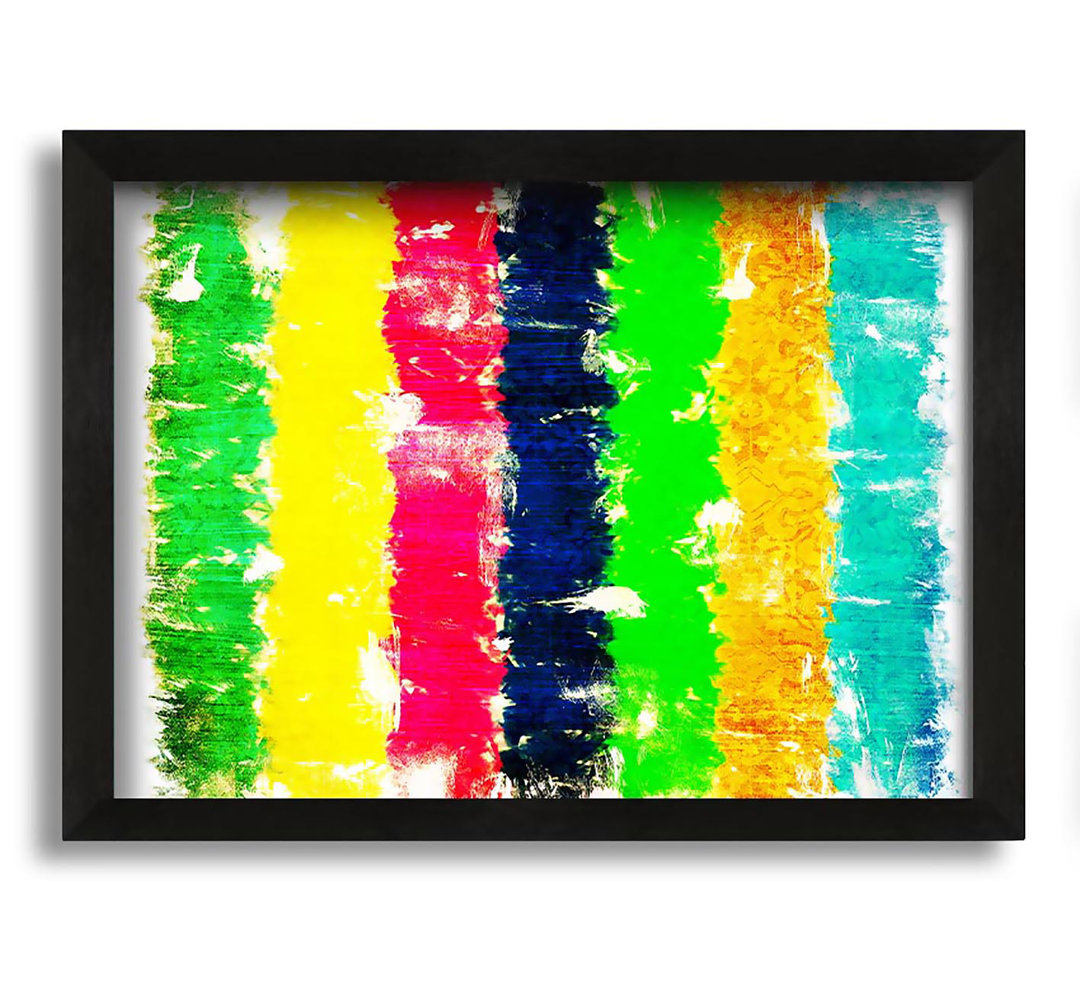 Gerahmtes Leinwandbild Crayon Delight