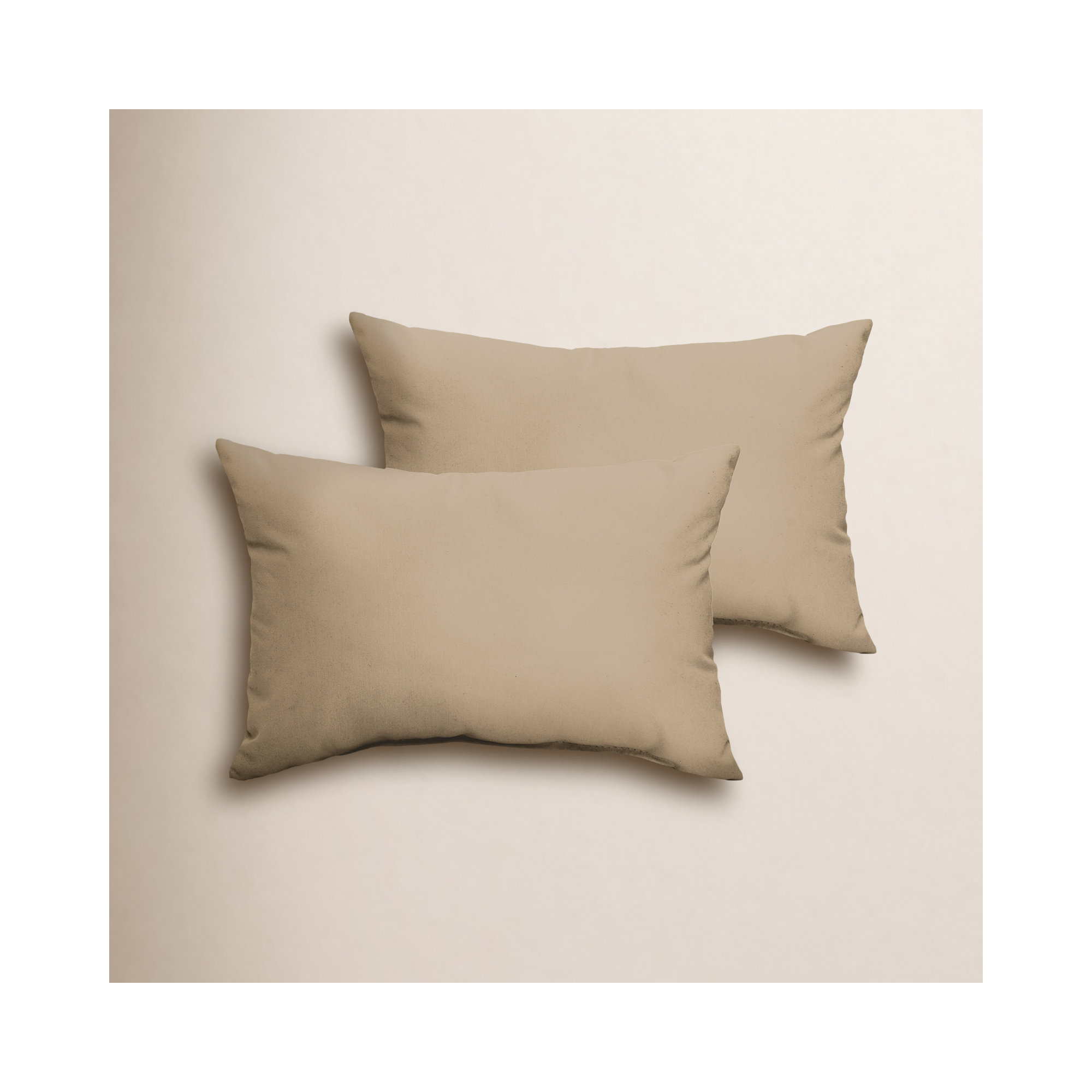 Almeda Indoor/Outdoor Lumbar Throw Pillow, 12" x 18", Fresco Tan