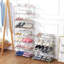 Petite étagère à chaussures, étagère à chaussures étroite et empilable pour vestibule, porte et garde-robe de chambre à coucher-53729223