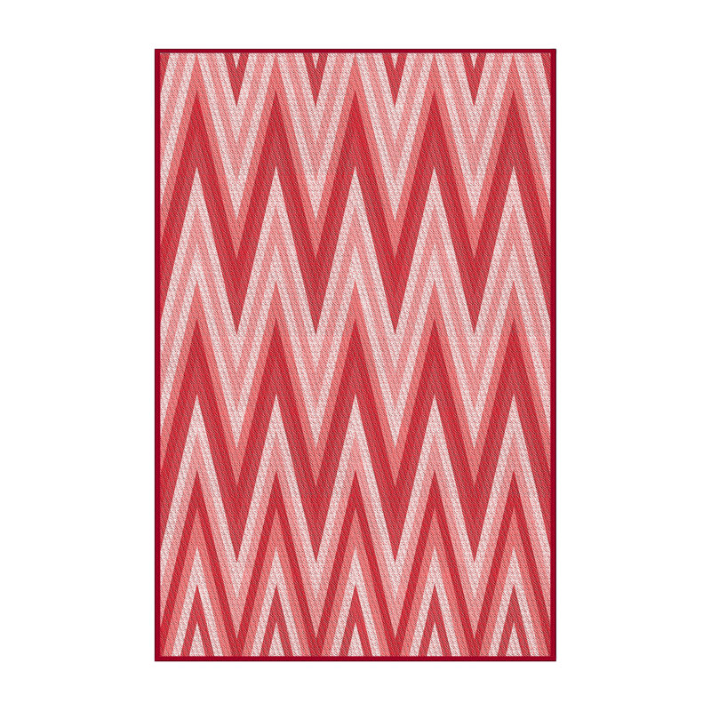 Tapis carré rouge tissé à la machine 3 pi x 3 pi