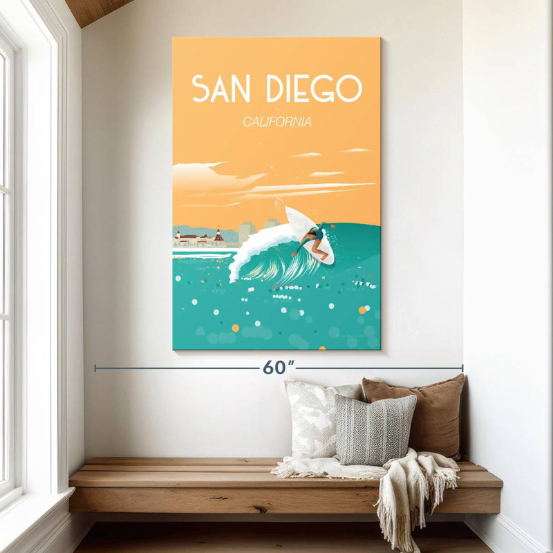 Aime San Diego California, 51" H x 34" W