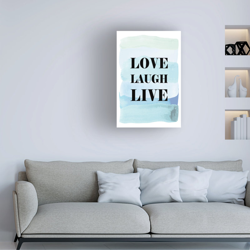 Art sur toile Martina Love Laugh Live
