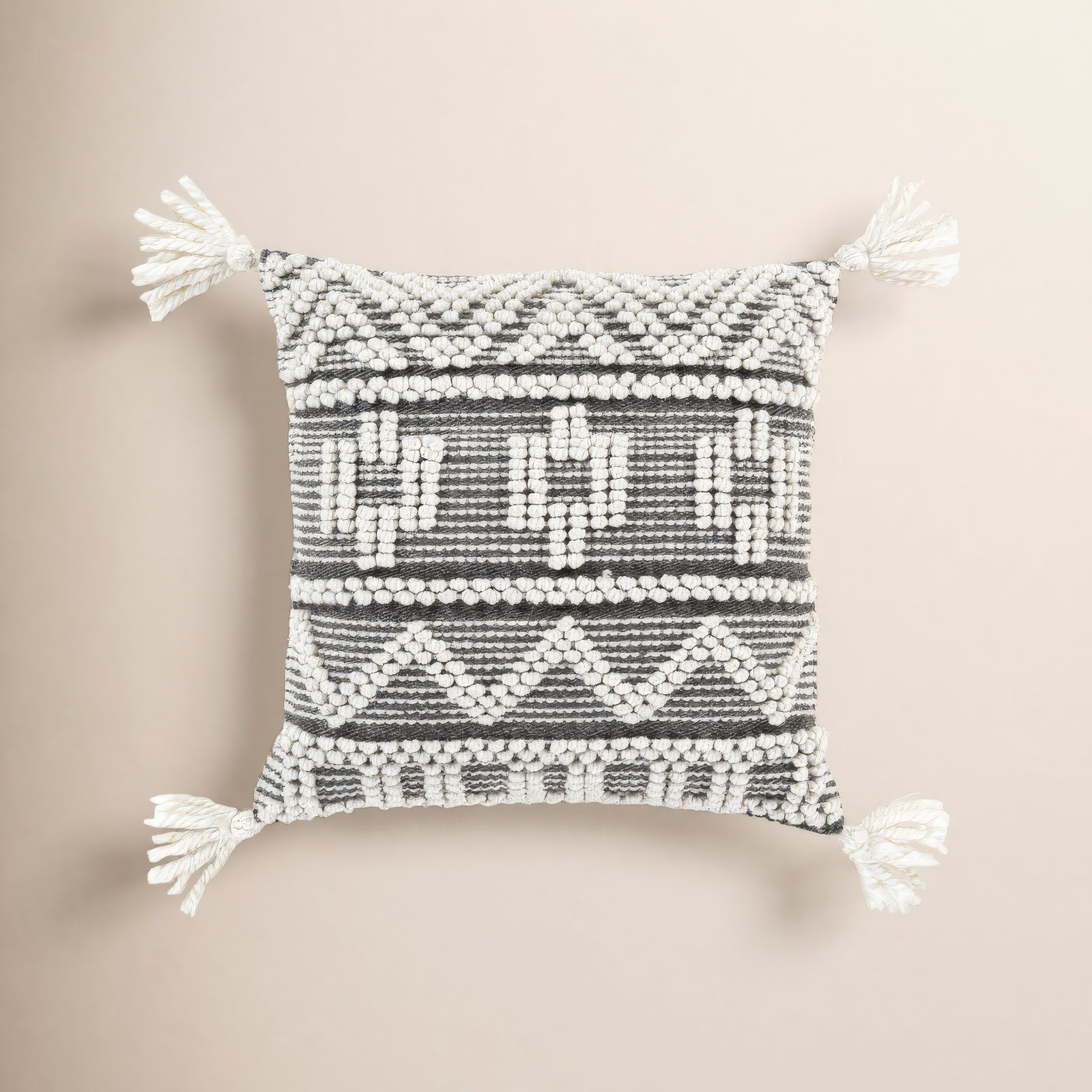 Reni Ikat Cotton Throw Pillow, 18" x 18", Down