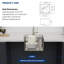 Évier de cuisine à cuve simple à montage sur plan en acier inoxydable de calibre 16 avec robinet coulissant L 15 po x l 17 po-122534108-122534112