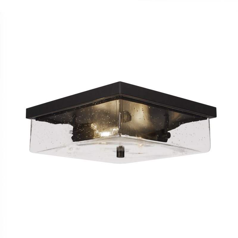 Nouvelle 2 Light Flush Mount, Espresso, Clear Bubble