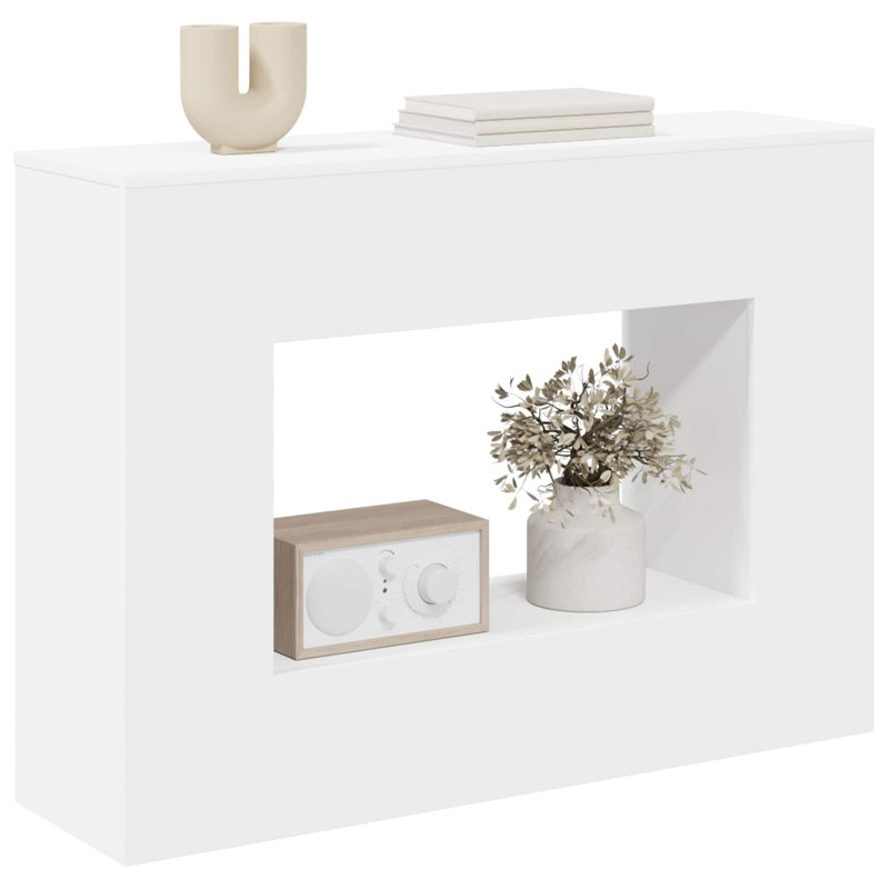Console Table, White, White, White, 74cm H x 101cm W x 29cm D