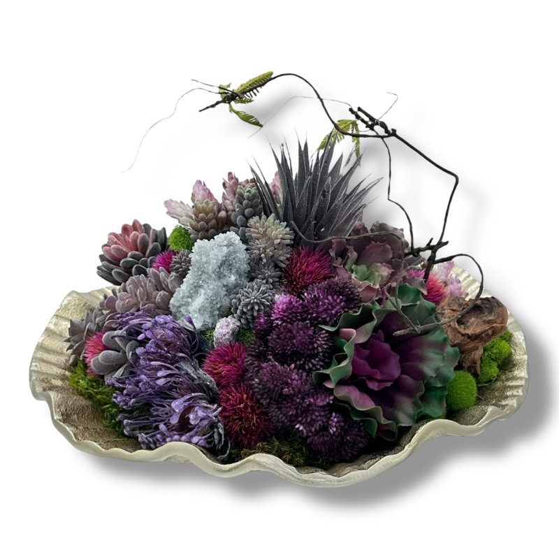 Vase en métal texturé