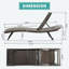 Chaise longue d'extérieur en osier 2 pièces