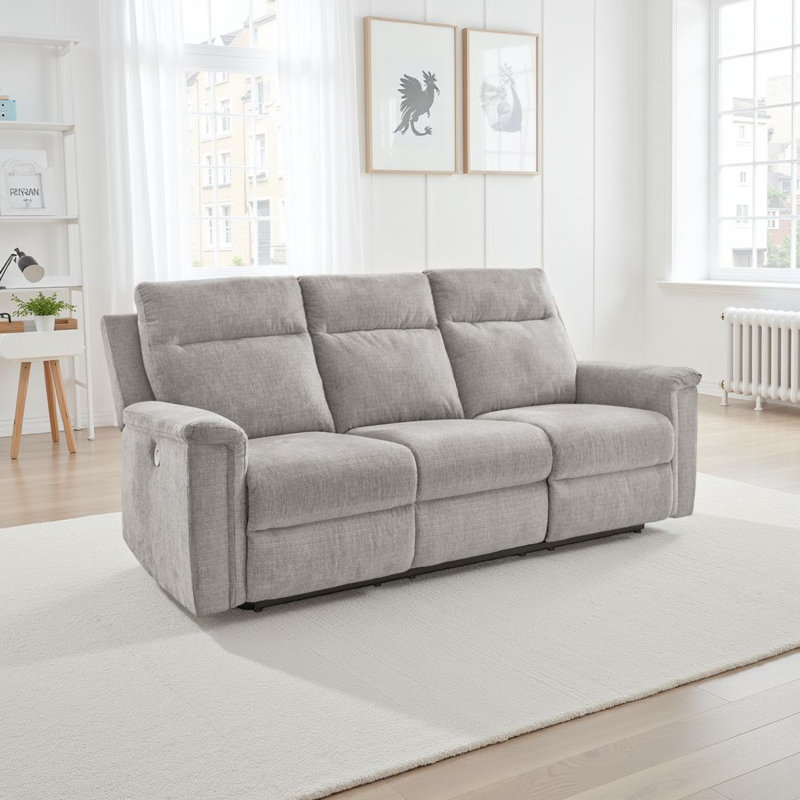Canapé inclinable électrique Doux Styles, Gris clair