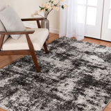 Tapis gris Orren Ellis Textures Ahzernzi (7 pi 10 po x 9 pi 10 po)