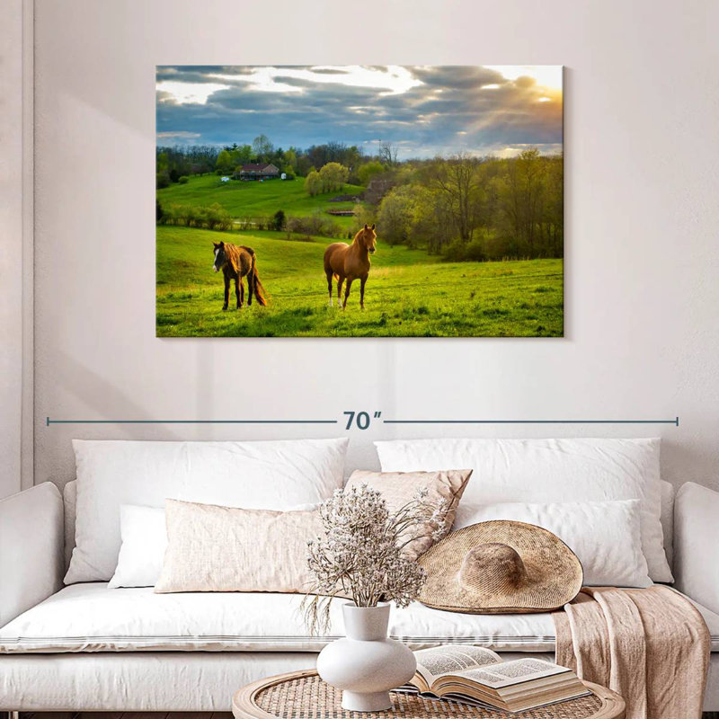 Horse Farm, 30" H x 45" W