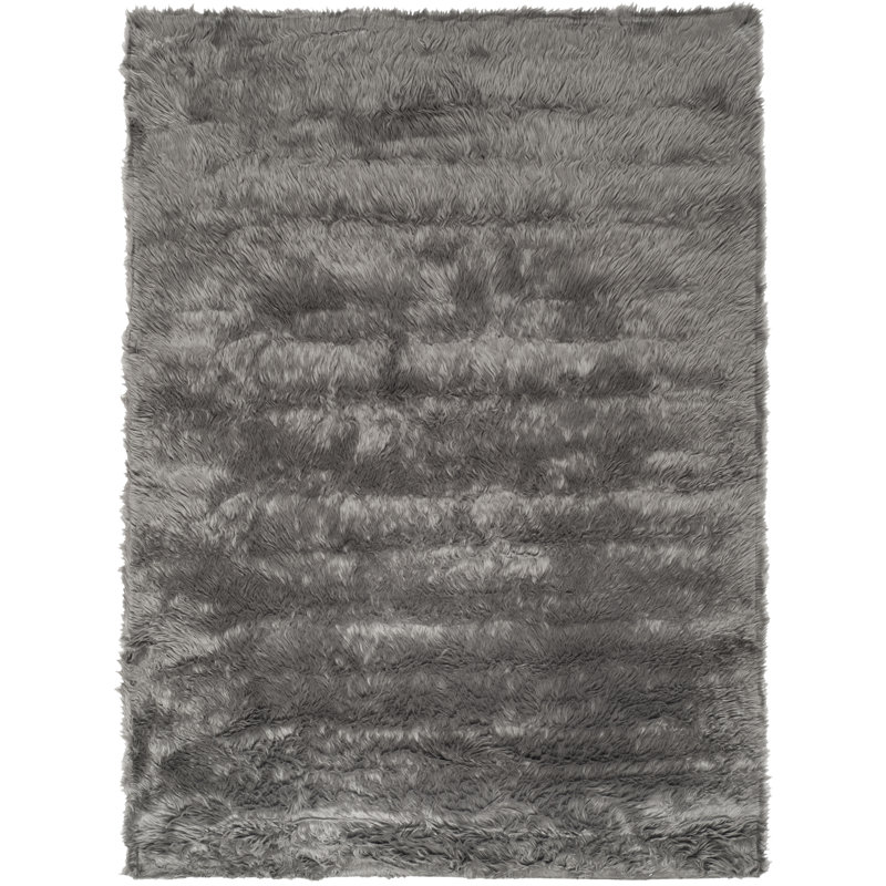Hand Woven Shag Area Rug, Rectangle 152 x 244 cm
