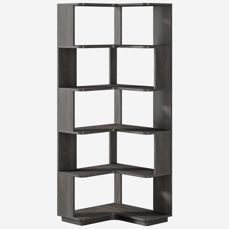 Bibliothèque de coin Anniesha, Gris foncé