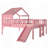 House Loft Bed with Slide, Playhouse Design with Star Moon-shaped Cutouts and LED Lights, No Box Spring Needed-538743489-538743519