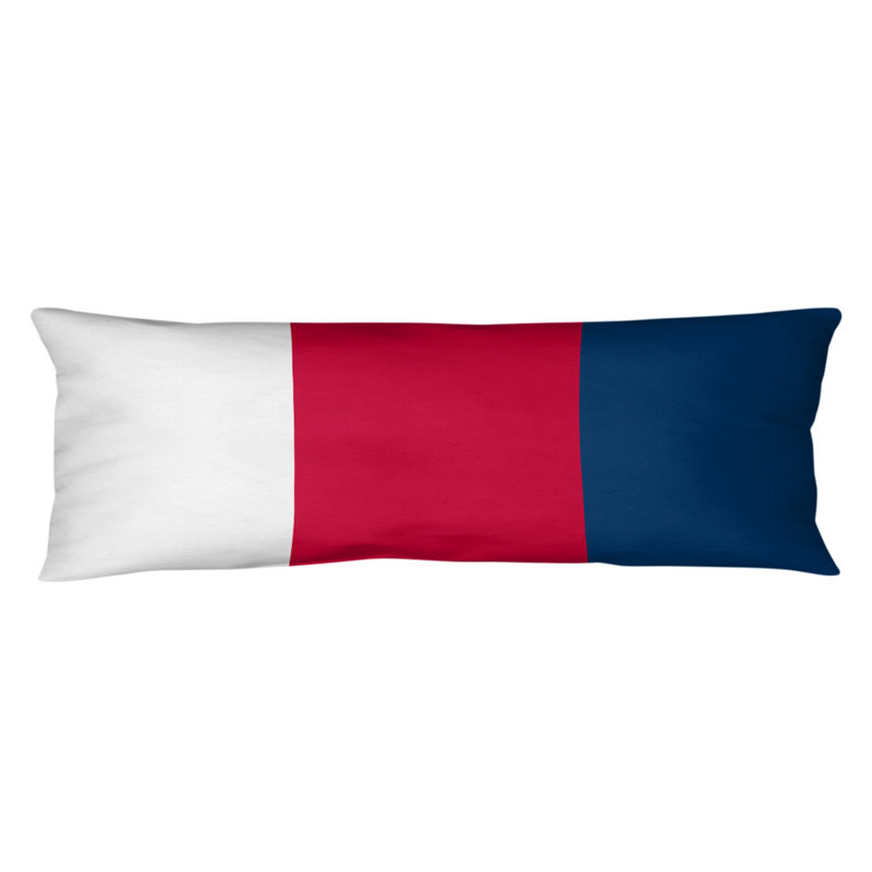 Stripes Medium Polyester/Polyfill Body Pillow, Arizona, Red Middle/Navy