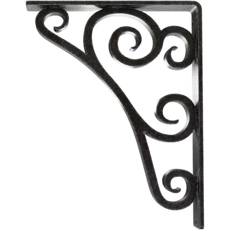 Support en fer forgé Tristan, H 10 po x l 2 po x P 7,5 po, Étain antique