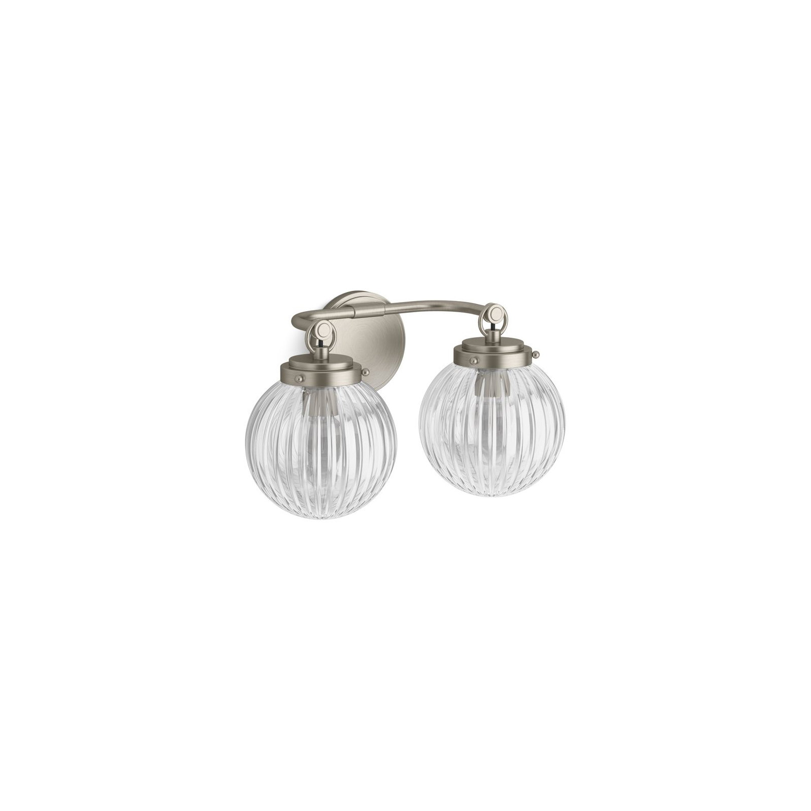 Embra By Studio McGee Two-Light Sconce, Brushed Nickel