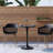 Brogel Bistro 24" Round Steel Dining Table and Pedestal Base for Indoors or Outdoors-534796979
