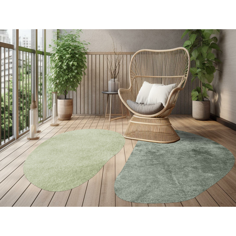 Oval Livorno Vinyl Machine Printed Area Rug, Oval 174 x 216cm