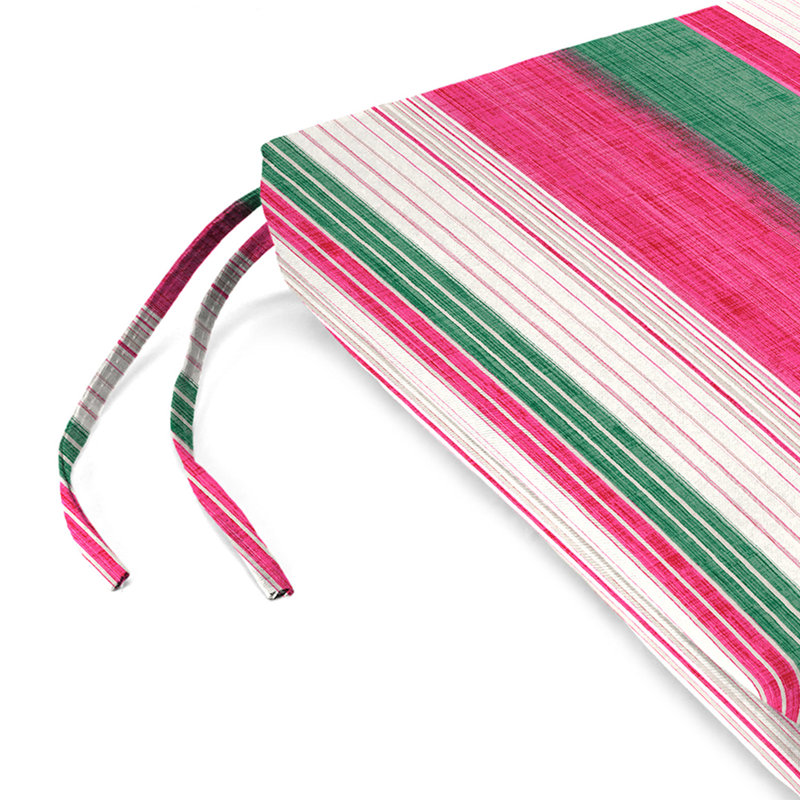 19" x 17" Outdoor Seat Cushion with Ties, Pink