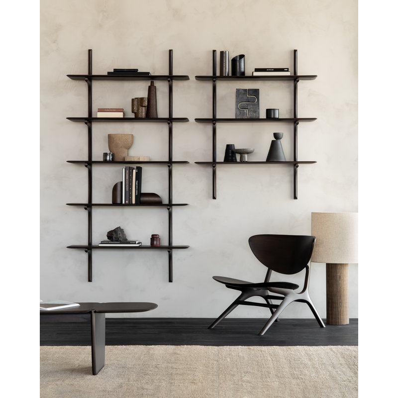 PI 3 Piece Tiered Shelf, Mahogany Dark Brown