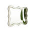 Miroir de 24 po Fleuron, miroir décoratif en forme de vague de style pu de luxe, créant une atmosphère dans l'espace de la maison, convenant à la salle de bain, à la chambre à coucher, au salon, au couloir, au vestibule, etc.